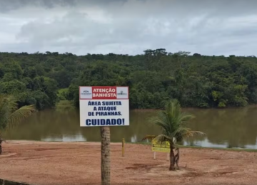 Criança perde dois dedos do pé após ataque de piranha em lago de Caldas Novas 