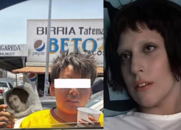 Menino viraliza ao pedir esmola segurando foto de Lady Gaga