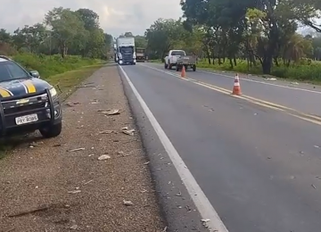 Colisão entre ônibus e caminhão mata dois motoristas na BR-153 em Hidrolina