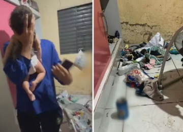 Quatro crianças são encontradas trancadas e sem comida em casa insalubre em Goianira