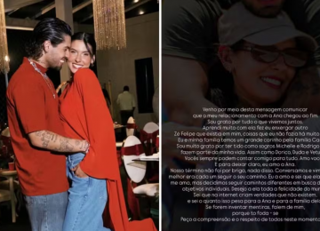 Após anúncio de separação, Zé Felipe e Ana Castela mantêm silêncio