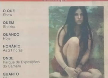 Antes da fama mundial, Shakira fez shows em Goiânia com ingressos a partir de R$ 5