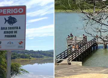 Adolescentes ficam feridos após ataque de piranha no Lago Corumbá, em Caldas Novas