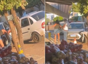 Homem agride namorada em rua por ciúmes em Anicuns