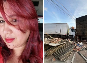 Dona de bar morre após salvar bebê durante acidente com caminhão em Anápolis