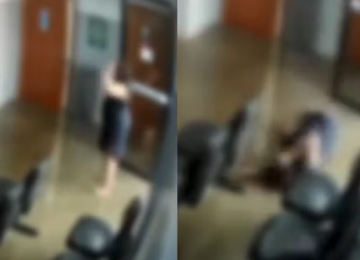 Mulher desmaia ao chegar à delegacia de Goiânia para denunciar agressões do companheiro