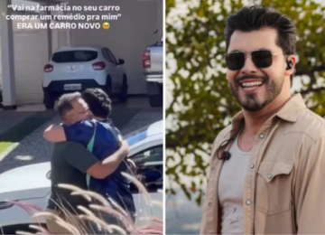 Murilo Huff surpreende funcionário com carro de presente