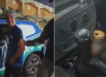 Motorista sorri após ser preso bêbado e com CNH vencida