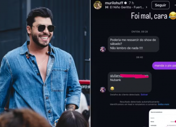 Fã pede Pix a Murilo Huff por não lembrar de show e cantor paga