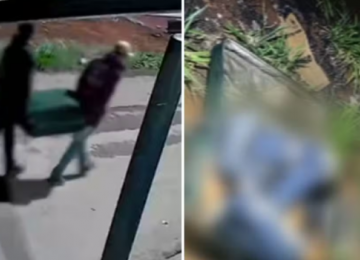 Vídeo mostra suspeitos levando mala com corpo em Goianira 