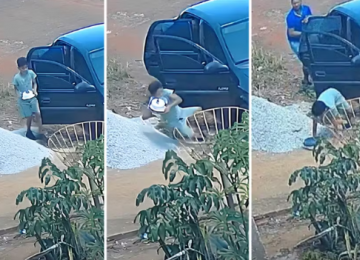 Menino derruba bolo da mãe antes da festa em Goianira 