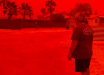 Ciclone deixa céu da Austrália avermelhado; confira