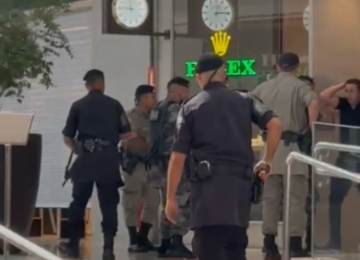 Golpe do 'assalto' mobiliza PM em loja da Rolex, em Goiânia