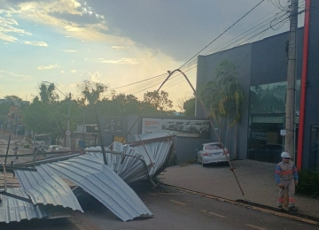 Previsão indica chuva com ventos acima de 50 km/h e raios nos próximos dias