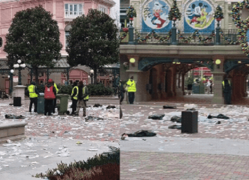 Lixo e protesto quebram o encanto da Disneyland Paris e viralizam nas redes