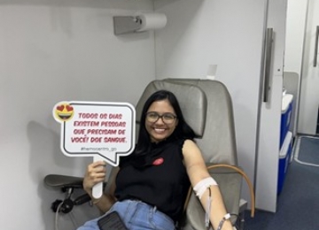 Campanha em Goiás incentiva doação de sangue com unidade móvel do Hemocentro 