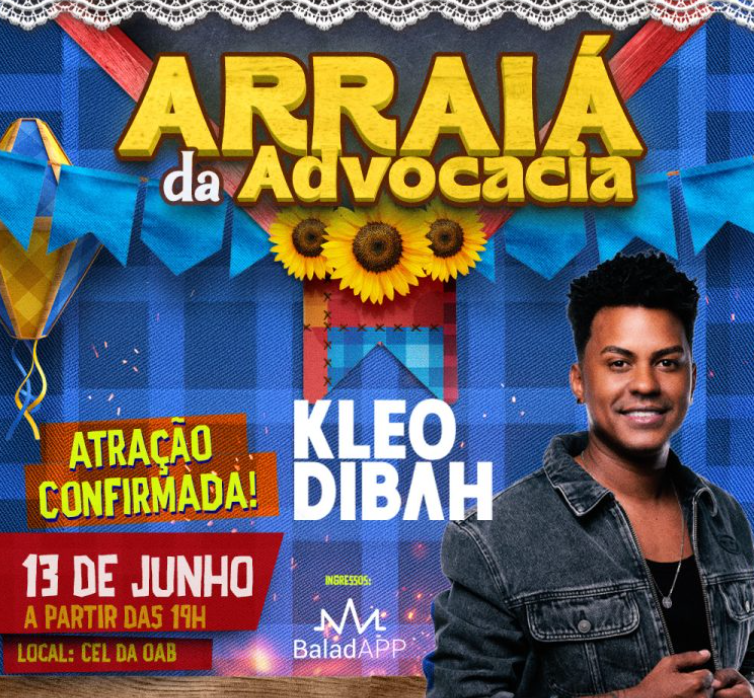  Festa junina da advocacia goiana terá Kleo Dibah como atração principal 