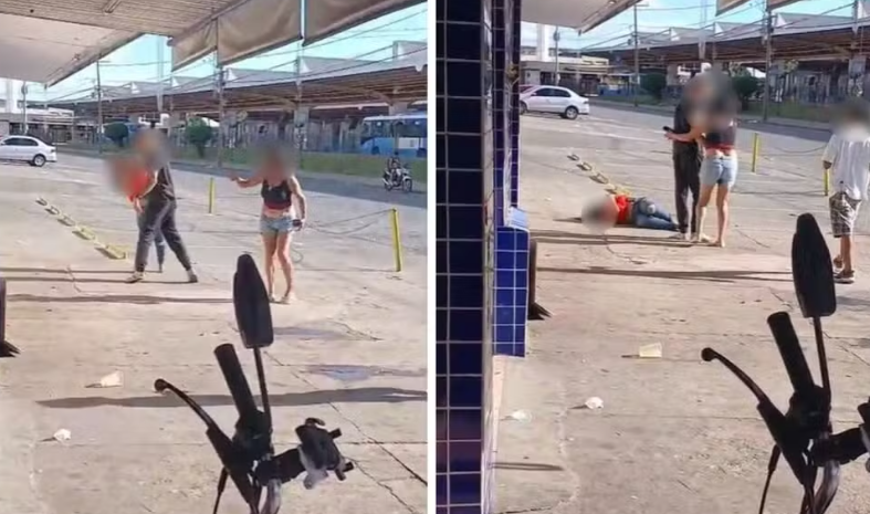 Mulher desmaia após levar soco de homem em calçada de Aparecida de Goiânia