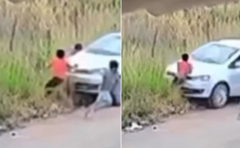 Criança é atropelada por motorista sem CNH que tentou fugir em Trindade 