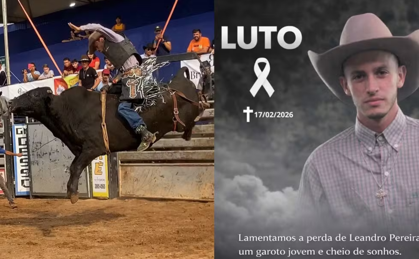 Peão de 23 anos morre após cair de boi e ser pisoteado durante competição em Amorinópolis