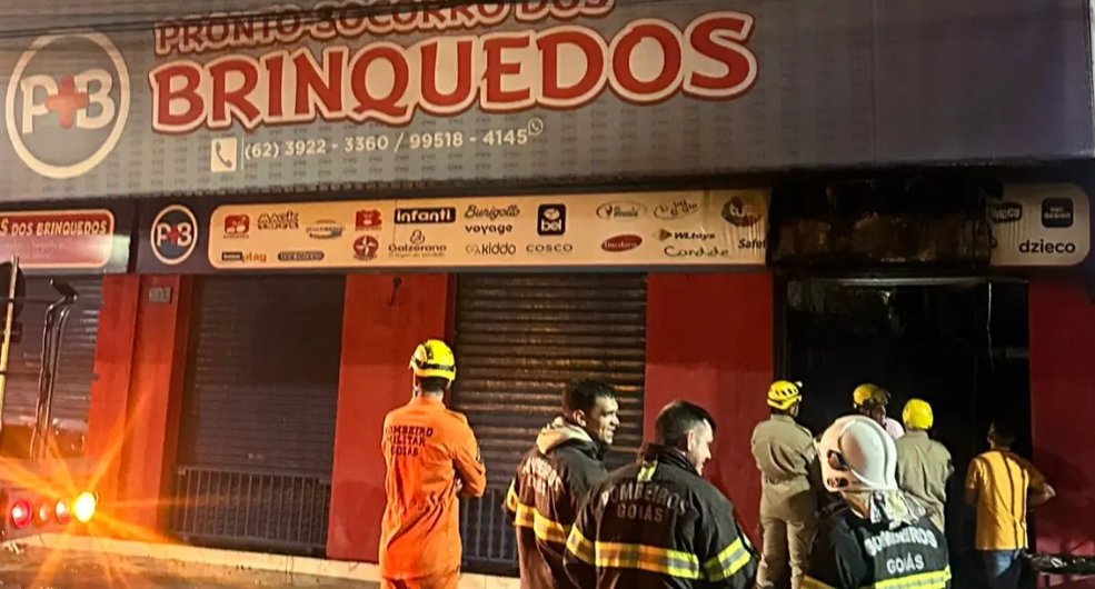 Incêndio atinge loja de brinquedos novamente em Goiânia