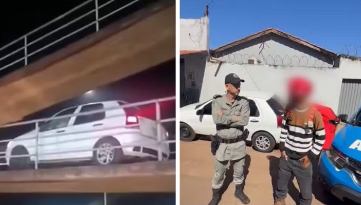 Motorista sobe com carro em passarela da BR-060 e pede desculpas após repercussão