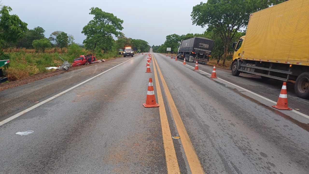 Três mortes e 25 feridos em acidentes nas rodovias federais de Goiás neste fim de semana