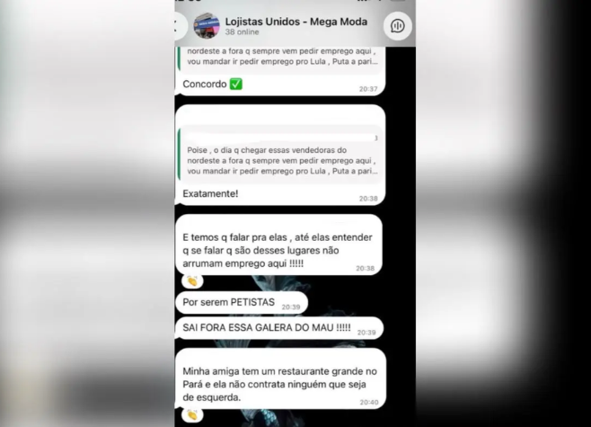 Mensagens de lojistas em Goiânia têm ataques a nordestinos e restrições a pessoas de esquerda