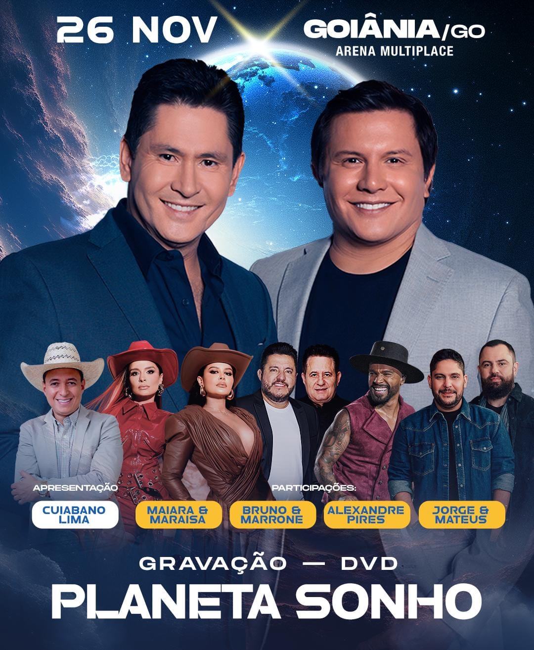 DVD Planeta Sonho: Gian & Giovani apresentam show com convidados em Goiânia