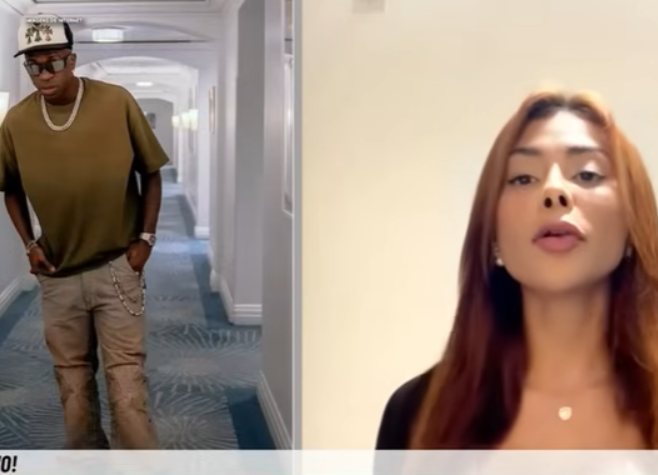 Modelo brasileira que conversou com Vini Jr. se define como 