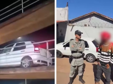 Motorista sobe com carro em passarela da BR-060 e pede desculpas após repercussão