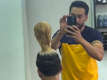 Barbeiro viraliza ao criar cortes de cabelo em formato de estádio