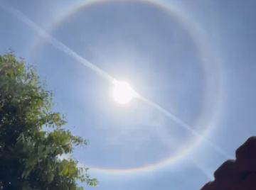 Halo solar surpreende moradores em várias cidades de Goiás