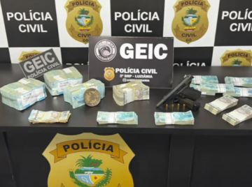 Idoso é preso com mais de R$ 500 mil e pistola em Novo Gama