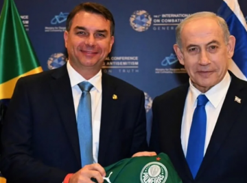 Netanyahu parabeniza Flávio Bolsonaro e fala em restaurar amizade entre Brasil e Israel