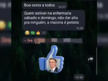 Médica é afastada de maternidade após mensagem sobre alta de pacientes petistas em Goiânia
