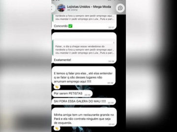 Mensagens de lojistas em Goiânia têm ataques a nordestinos e restrições a pessoas de esquerda