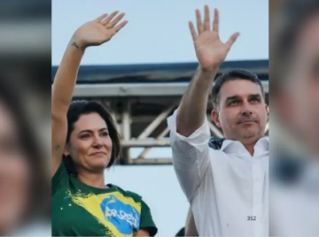 Michelle Bolsonaro grava vídeos com Flávio após reconciliação