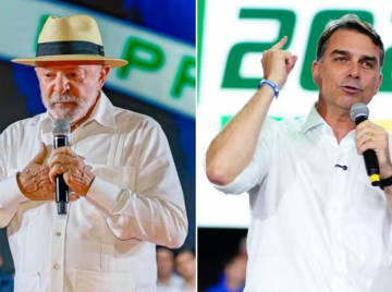 Flávio Bolsonaro encosta em Lula e aparece numericamente à frente no segundo turno, aponta BTG/Nexus