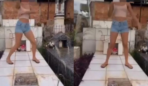 Adolescentes dançam sobre túmulo e zombam de lápides em cemitério de Pirenópolis