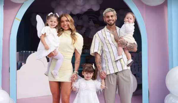 Festa de Maria Alice tem bolo gigante, show sertanejo e pais juntos após separação 