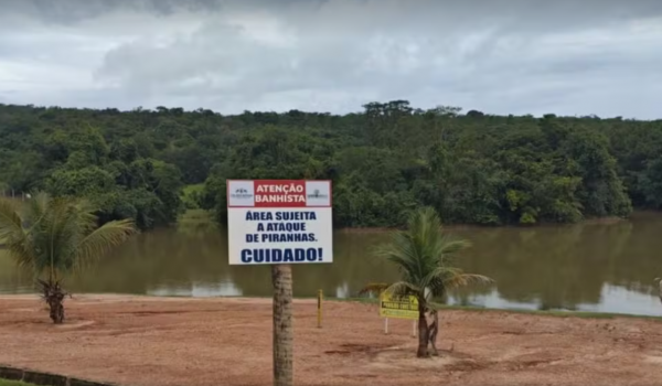 Criança perde dois dedos do pé após ataque de piranha em lago de Caldas Novas 