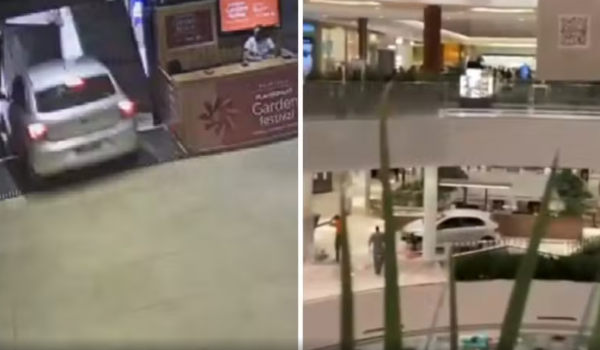 Motorista invade Shopping Flamboyant com carro e é preso em flagrante 