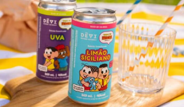 Marca brasileira lança refrigerante mais saudável do mundo com personagens da Turma da Mônica