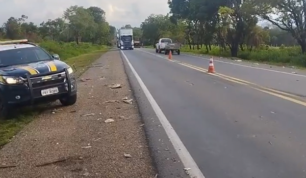 Colisão entre ônibus e caminhão mata dois motoristas na BR-153 em Hidrolina