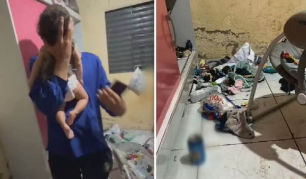 Quatro crianças são encontradas trancadas e sem comida em casa insalubre em Goianira