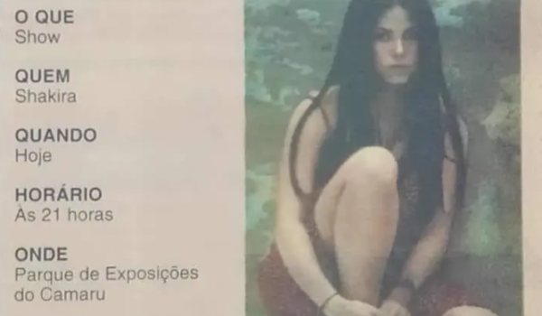 Antes da fama mundial, Shakira fez shows em Goiânia com ingressos a partir de R$ 5