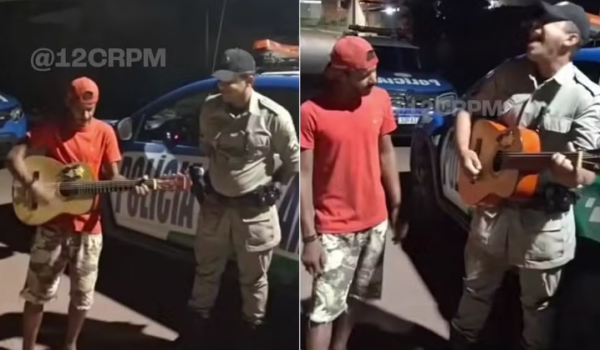 Abordagem policial vira show improvisado e viraliza em GO