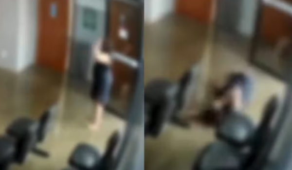 Mulher desmaia ao chegar à delegacia de Goiânia para denunciar agressões do companheiro
