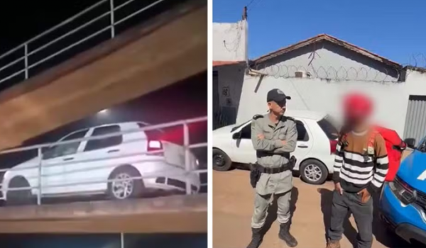 Motorista sobe com carro em passarela da BR-060 e pede desculpas após repercussão